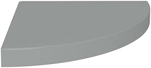 vidaXL Floating Corner Shelf Gray 138x138x15 Honeycomb MDF