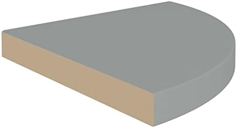 vidaXL Floating Corner Shelf Gray 138x138x15 Honeycomb MDF