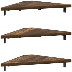 Furinno Rossi Triangle Corner Floating Shelves Set of 3