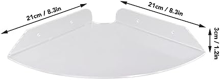 Locadence 2Pcs Floating Corner Shelves Transparent Acrylic