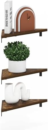 Furinno Rossi Triangle Corner Floating Shelves Set of 3