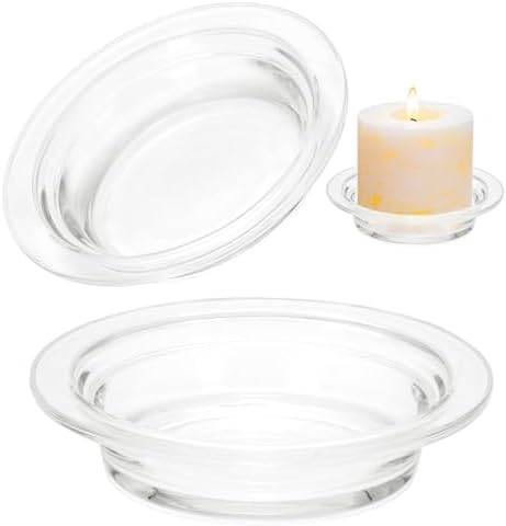 2Pcs Glass Wax Warmer Dish for Aromatherapy Lamps