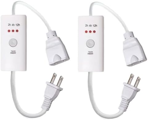 Hunanbang Timer 30CM 2Pack Auto Off Cable for Small Appliances