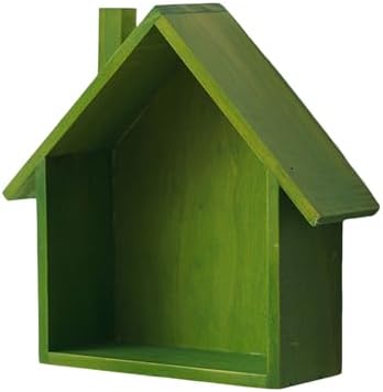 Colorful House Shaped Floating Display Shelf Green