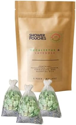 Natural Eucalyptus Lavender Shower Sachets Pack of 3