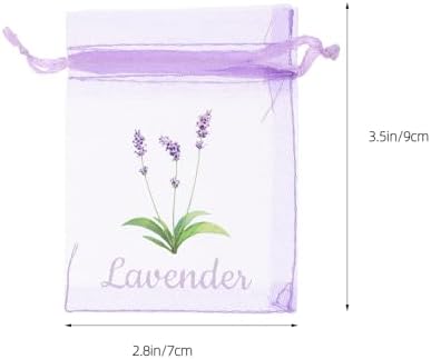 LOGOFUN 20PCS Lavender Sachet Drawstring Bags for Home Fragrance