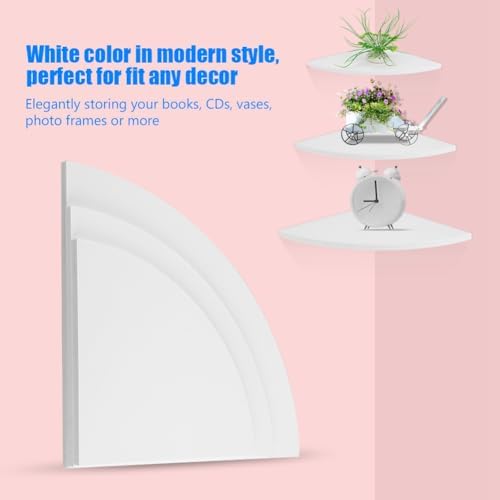 Nikou 3Pcs Corner Floating Shelf Wall Mount Storage