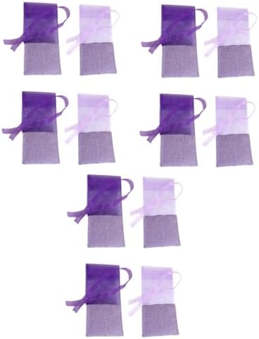 24pcs Lavender Scented Sachet Bags Drawstring Organza Pouch