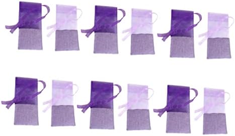 24pcs Lavender Flower Design Gauze Sachets Empty Bags for Home Use