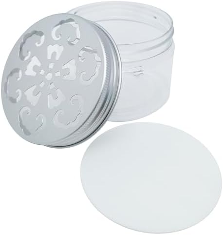 8PCS 4oz Clear Plastic Scent Beads Jars with Hollow Lids