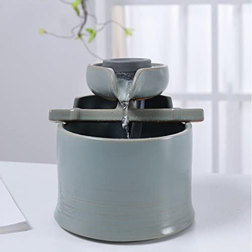 GRFIT Mini Ceramic Tabletop Water Fountain