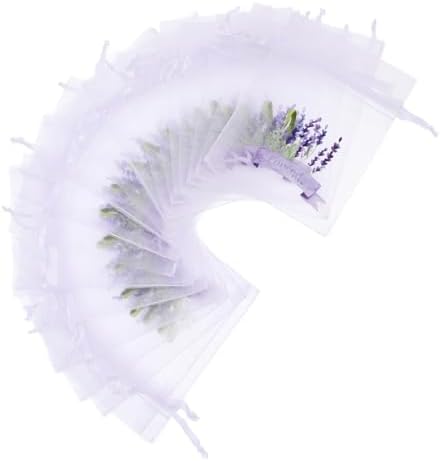 LUOZZY 80 Pcs Lavender Sachet Bags with Drawstring 1