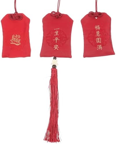 LUOZZY 3pcs Fabric Charm Bag Portable Fragrance Sachet with Tassel
