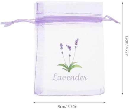 LOGOFUN 20PCS Lavender Sachet Drawstring Bags - Light Purple