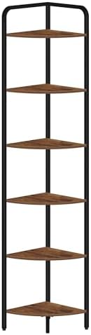 Corner Shelf Stand with 6 Tiers and Metal Frame