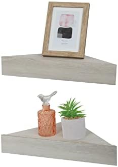Kiera Grace Rustic Farmhouse Triangle Floating Shelf 2 Pack