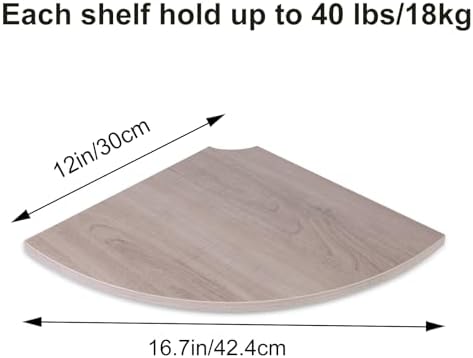 JJL Corner Wall Shelf Set of 2 Modern Floating Shelves