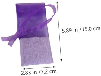 24pcs Lavender Scented Sachet Bags Drawstring Organza Pouch