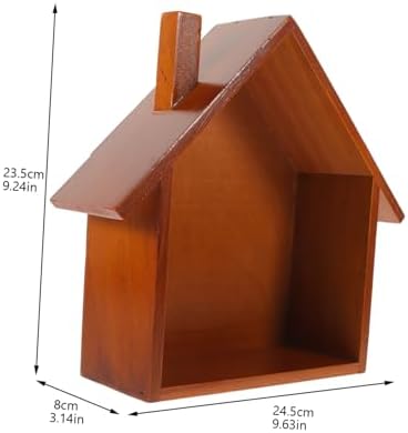 Wooden Floating Wall Shelf Decorative Storage Corner Mount