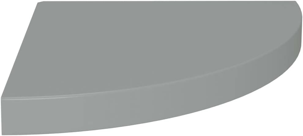 vidaXL Floating Corner Shelf Gray 138x138x15 Honeycomb MDF