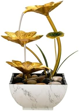 White Tabletop Fountain for Home Decor and Financial Attraction