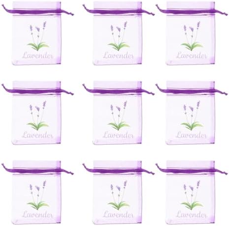 LOGOFUN 50PCS Lavender Sachet Bags Dark Purple