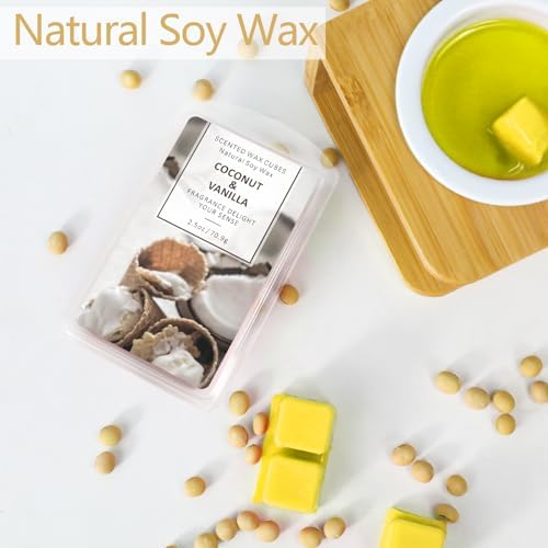 SCENTORINI Wax Melts 4 Pack Ocean Breeze Vanilla Coconut Cinnamon Lavender