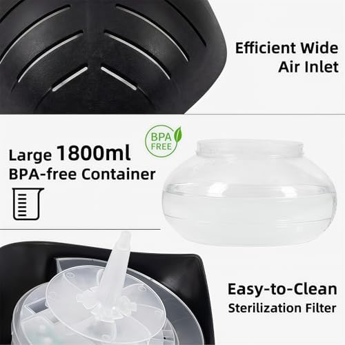 Air Purifier with 4 Bottles of Perfume Blue LED Night Light