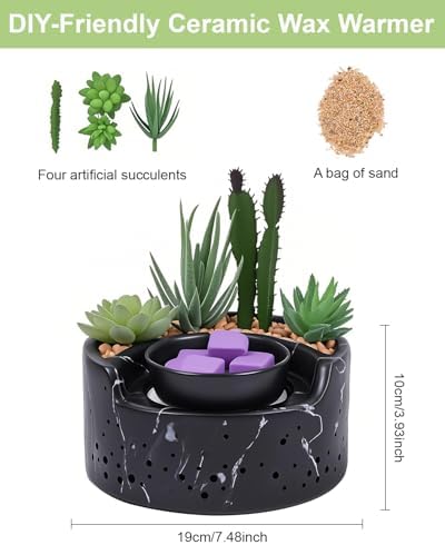 Ceramic Wax Melt Warmer 4-in-1 with LED Light