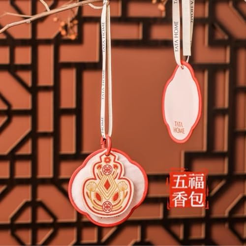 Chinese Traditional Five Blessings Embroidered Scented Sachets