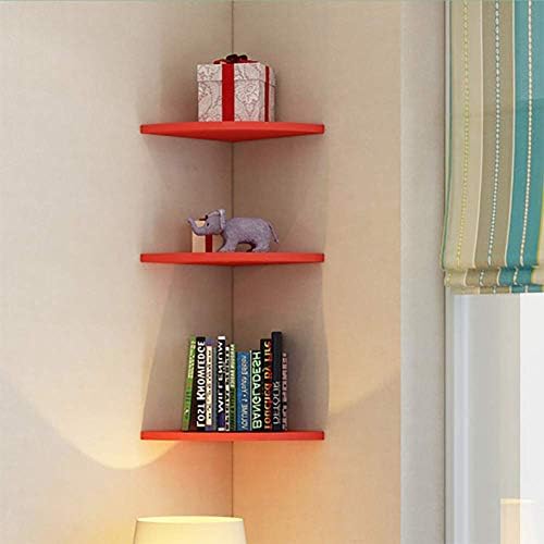 Set of 3 MDF Corner Floating Wall Shelves