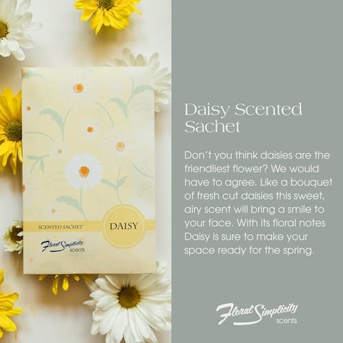 Floral Simplicity Daisy Scented Sachets Pack of 6