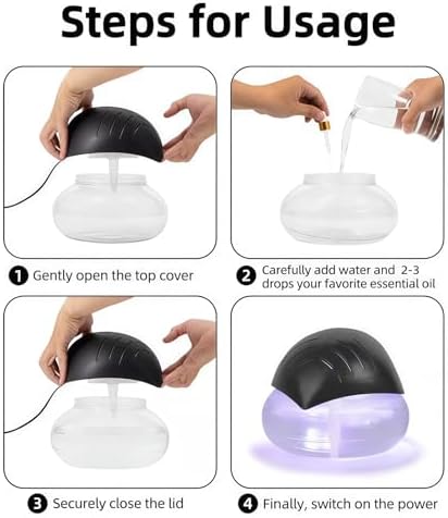 Air Purifier with 4 Bottles of Perfume Blue LED Night Light
