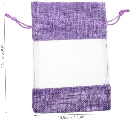10pcs DIY Scented Lavender Sachet Bags with Drawstring Closure for Home Use