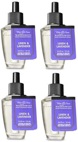 Bath and Body Works 4 Pack Linen and Lavender Wallflowers Refill