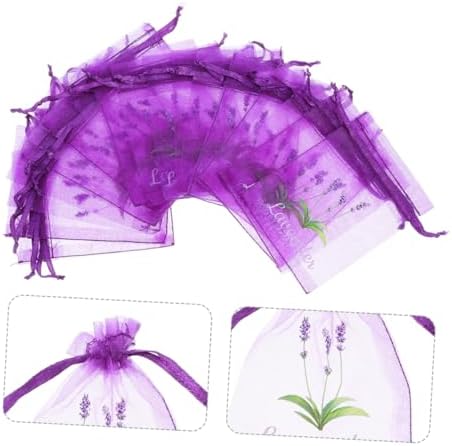 50pcs Lavender Sachet Bags with Drawstring for Home and Kitchen