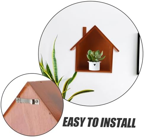 Wooden Floating Wall Shelf Decorative Storage Corner Mount