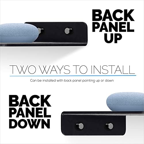 BRAINWAVZ 2 Pack 8 Inch Corner Floating Shelf Black