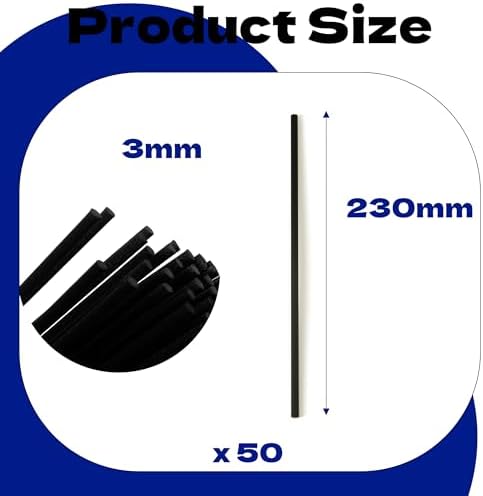 Black Fibre Reed Diffuser Sticks 50pcs