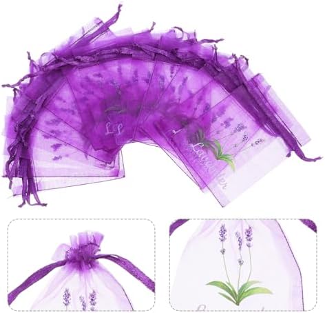 LUOZZY 50pcs Lavender Sachet Bags with Drawstring