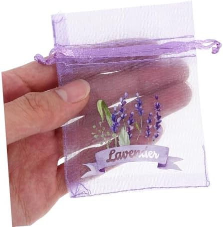 Garneck 20pcs Lavender Drawstring Bags for Home Fragrance Storage and Organization