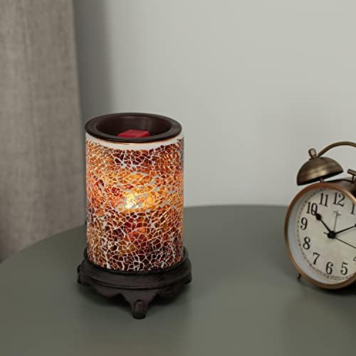 VP Home Wall Plug-in Wax Warmer - Mosaic Glass Amber Light Fragrance Diffuser