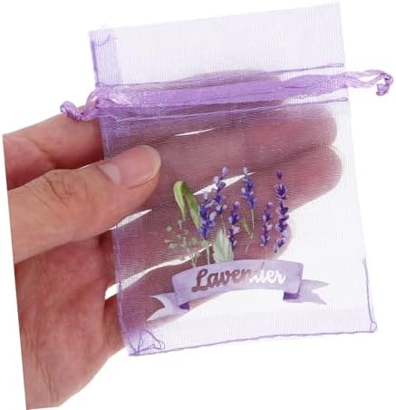 Mobestech 20pcs Lavender Sachets Breathable Drawstring Bags for Home Fragrance Storage
