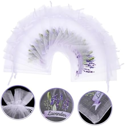 Ciieeo 20pcs Empty Drawstring Sachet Pouches for Lavender