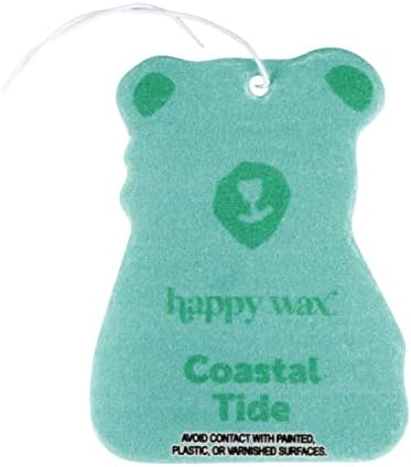 Happy Wax Coastal Tide Hanging Car Cub Air Fresheners 4 Ct