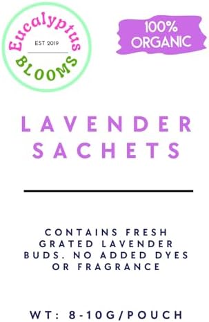 12 Organic Lavender Sachets for Home Freshness