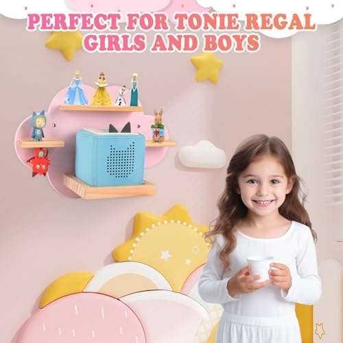 Tonies Box Organizer Magnetic Floating Shelf Pink