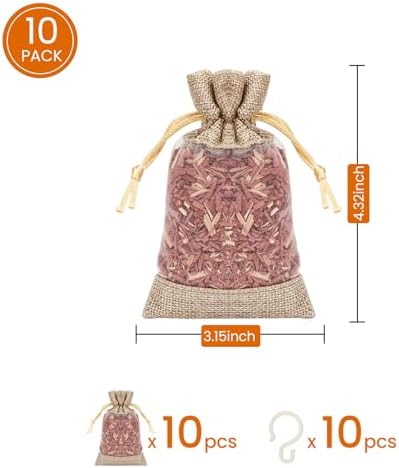 Homode Cedar Sachets for Closets and Drawers - Pack of 10