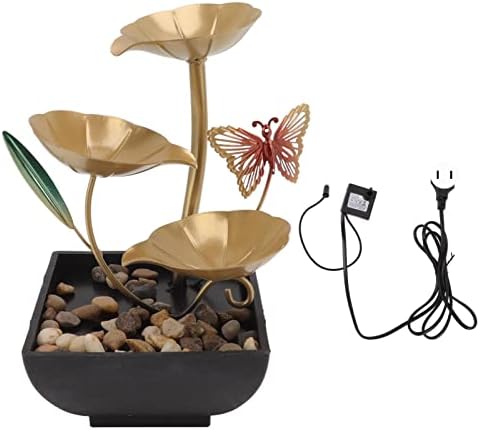 Tabletop Waterfall Fountain with LED Light and 3 Speed Pump