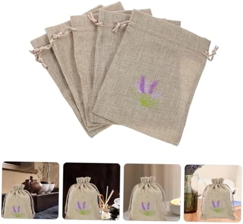 VOSAREA 5pcs Refillable Lavender Sachet Bags for Home Fragrance